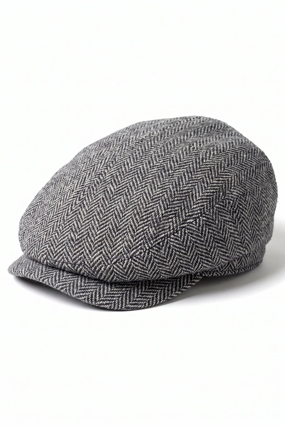 Boné masculino cinza em mistura de lã