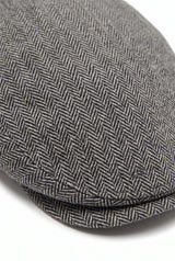 Boné masculino cinza em mistura de lã