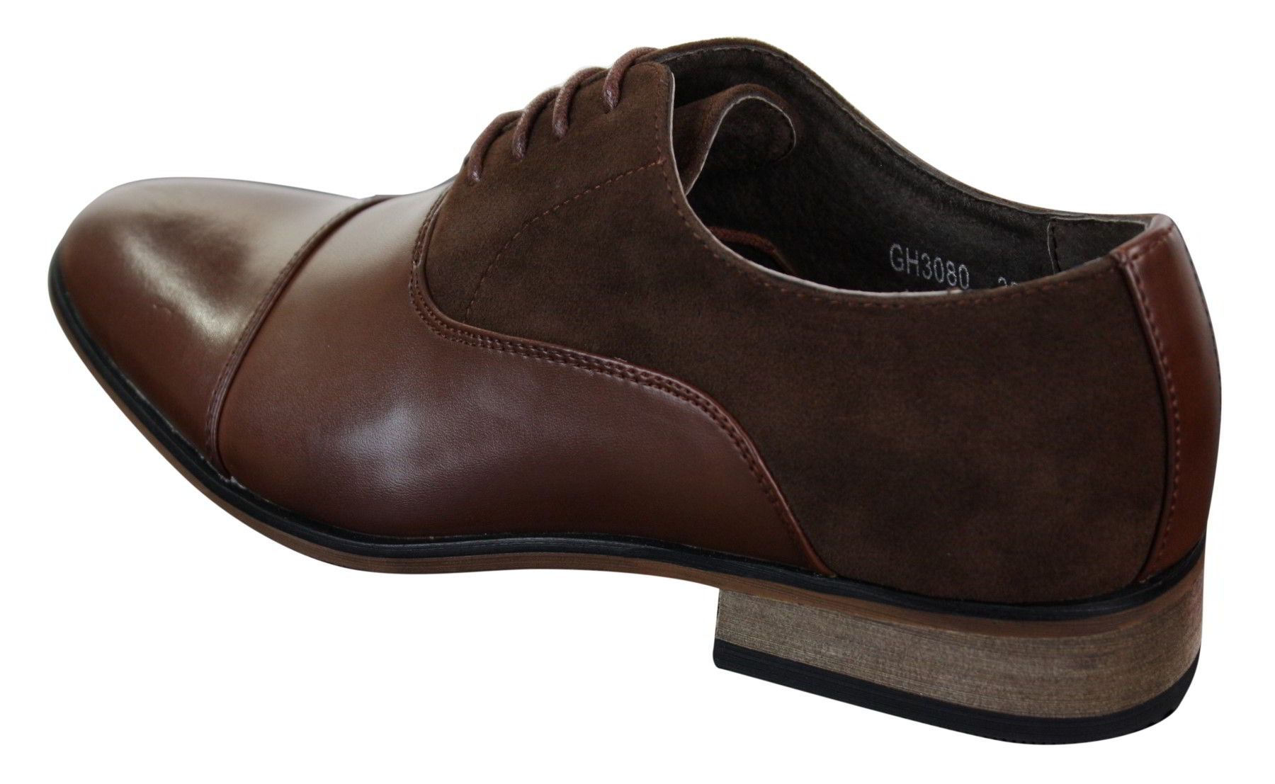 Sapatos masculinos de couro italiano e camurça com cadarço, estilo casual elegante, nas cores marrom, azul marinho e preto.