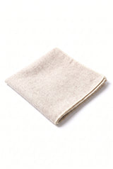 Lenço de bolso masculino em tweed de lã na cor marfim