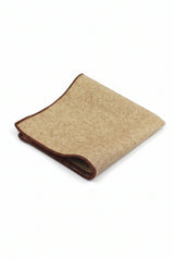 Lenço de bolso masculino em tweed cáqui