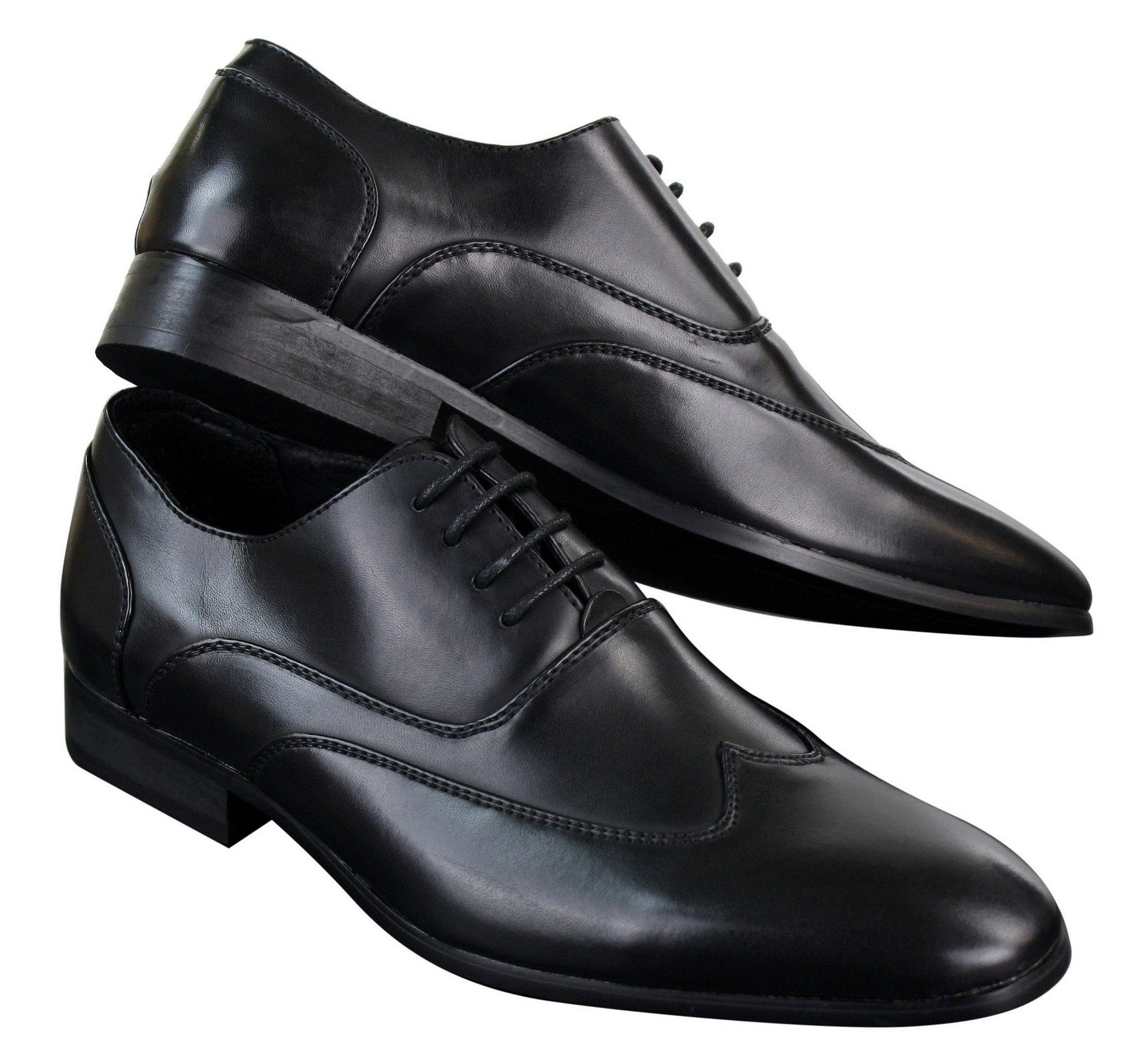 Sapatos Brogue Masculinos de Couro com Cadarço, Designer Italiano, Elegantes, Formais, Clássicos e Retrô