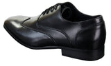 Sapatos Brogue Masculinos de Couro com Cadarço, Designer Italiano, Elegantes, Formais, Clássicos e Retrô