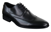 Sapatos Brogue Masculinos de Couro com Cadarço, Designer Italiano, Elegantes, Formais, Clássicos e Retrô