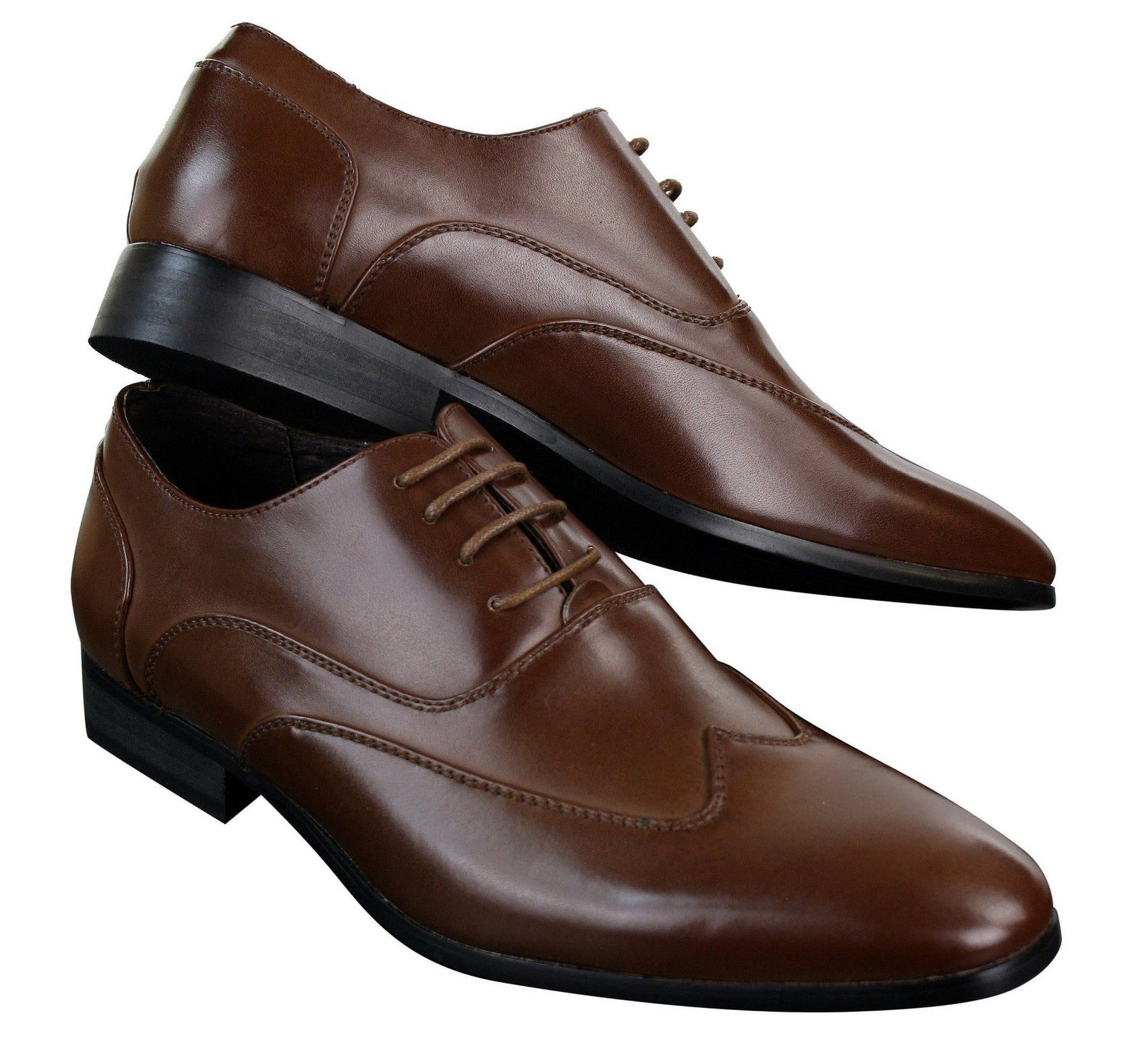 Sapatos Brogue Masculinos de Couro com Cadarço, Designer Italiano, Elegantes, Formais, Clássicos e Retrô