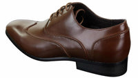Sapatos Brogue Masculinos de Couro com Cadarço, Designer Italiano, Elegantes, Formais, Clássicos e Retrô