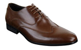 Sapatos Brogue Masculinos de Couro com Cadarço, Designer Italiano, Elegantes, Formais, Clássicos e Retrô
