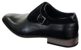 Sapatos masculinos de couro e camurça, modelo slip-on com fivela, de designer italiano, elegantes, casuais e formais.