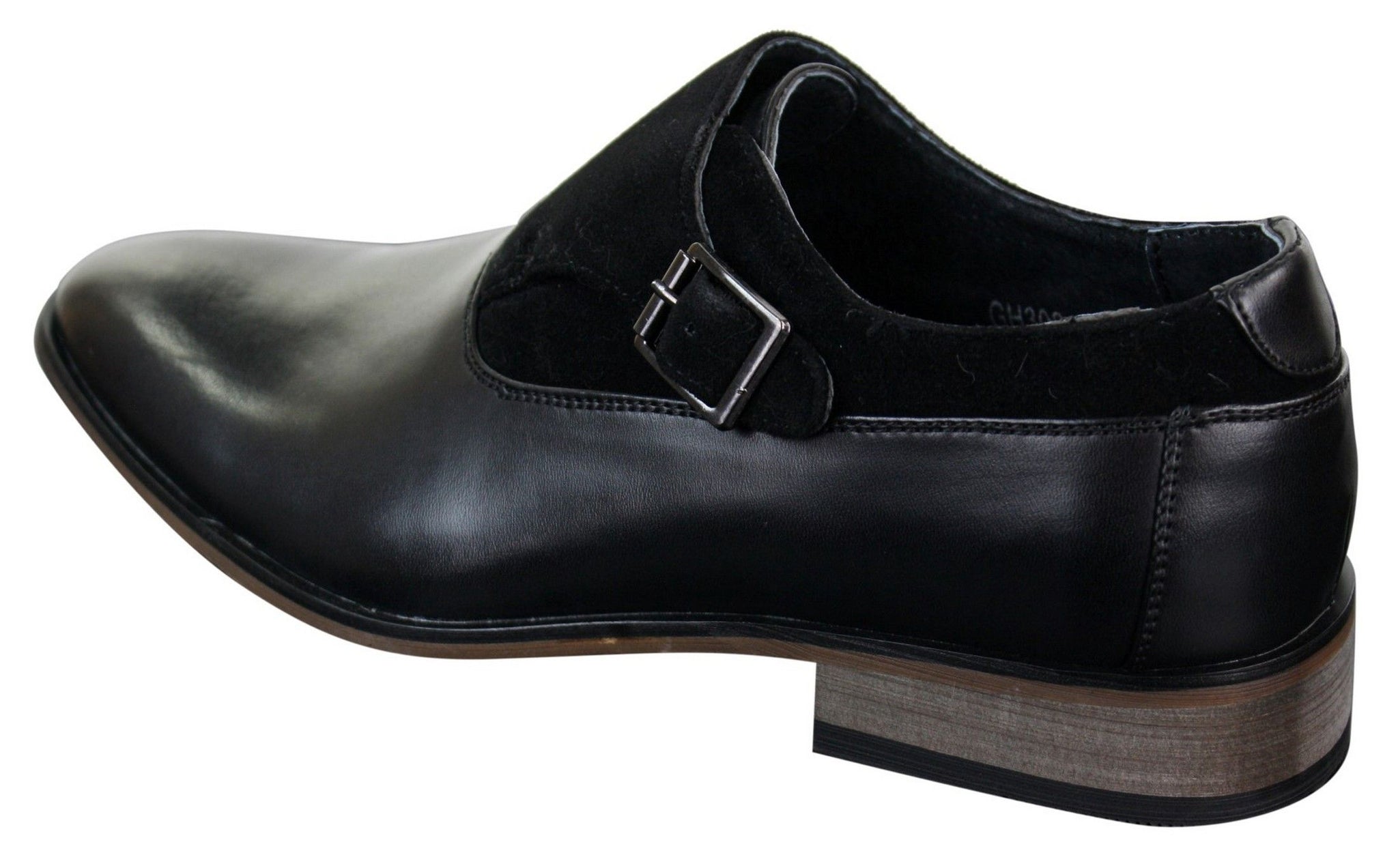 Sapatos masculinos de couro e camurça, modelo slip-on com fivela, de designer italiano, elegantes, casuais e formais.