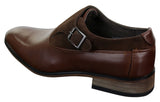 Sapatos masculinos de couro e camurça, modelo slip-on com fivela, de designer italiano, elegantes, casuais e formais.