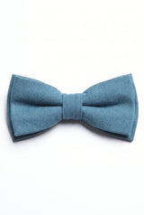 Gravata borboleta dupla camada azul-clara masculina