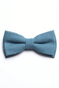 Gravata borboleta dupla camada azul-clara masculina