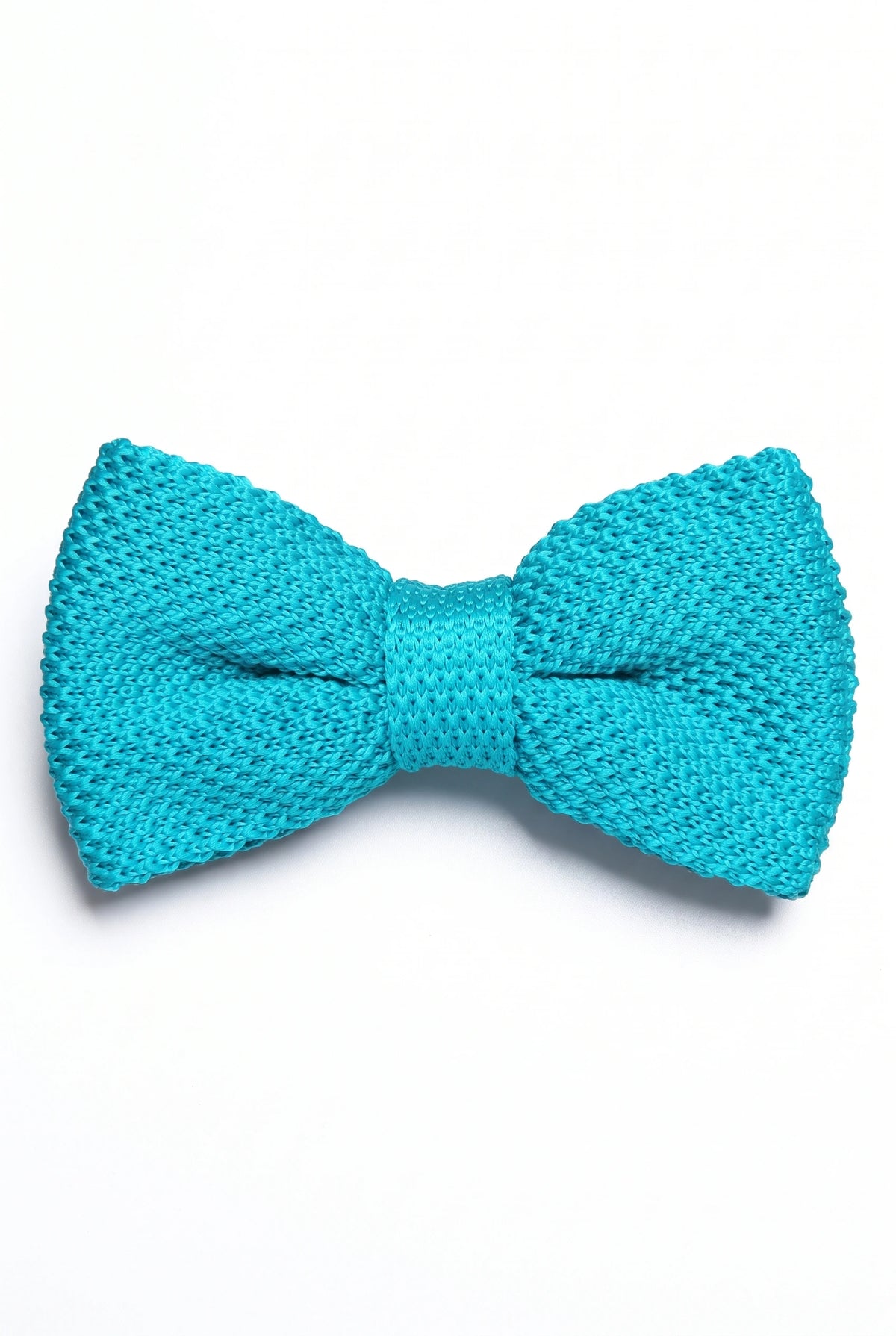 Gravata borboleta masculina azul-clara de tricô