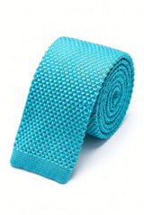 Gravata masculina azul-clara de tricô