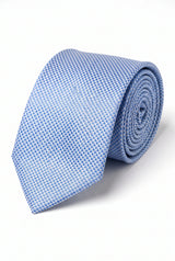 Gravata masculina azul-clara texturizada
