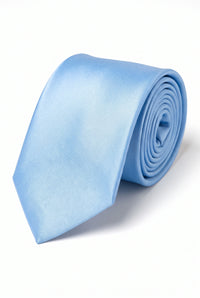 Conjunto de gravata azul claro masculina