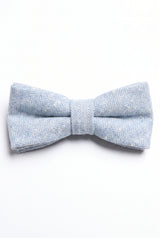 Gravata borboleta masculina em tweed azul claro