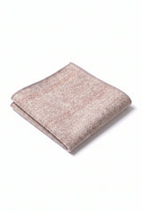 Lenço de bolso masculino em tweed rosa claro com mistura de lã.