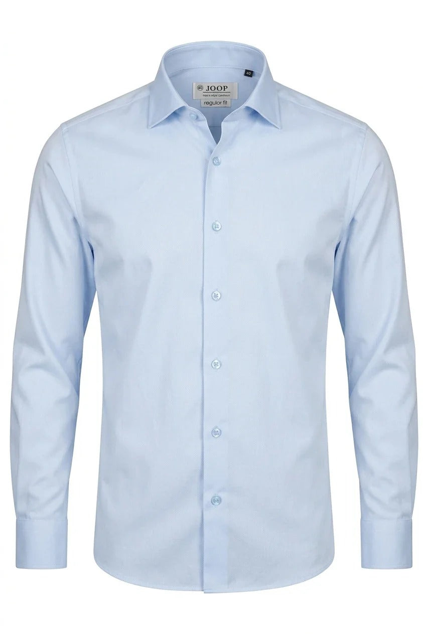 Camisa social masculina de manga comprida com botões - Azul