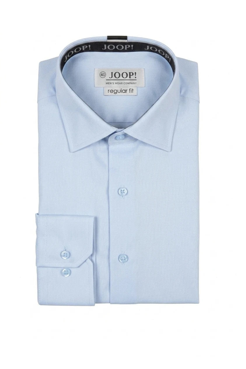 Camisa social masculina de manga comprida com botões - Azul