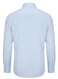 Camisa social masculina de manga comprida com botões - Azul