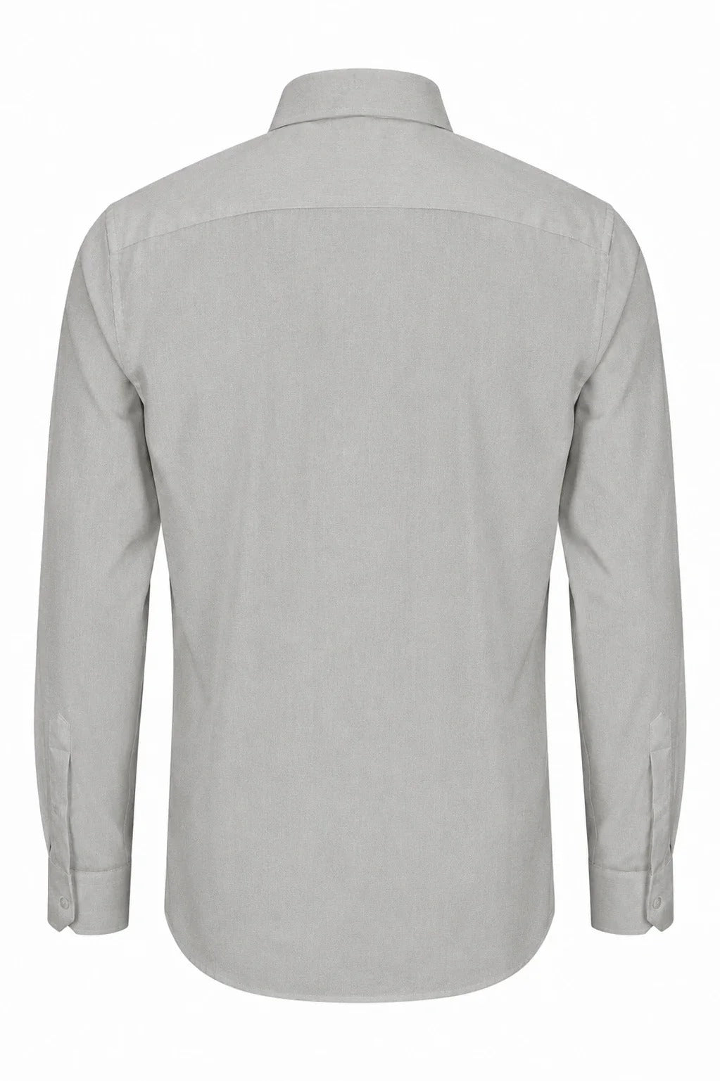 Camisa social masculina de manga comprida com botões - Cinza
