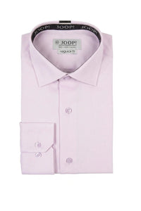 Camisa social masculina de manga comprida com botões - Rosa