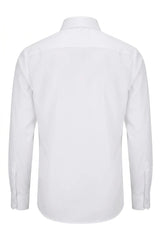 Camisa social masculina de manga comprida com botões - Branca