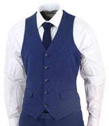 Terno de casamento masculino azul-marinho de 3 peças