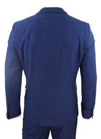 Terno de casamento masculino azul-marinho de 3 peças