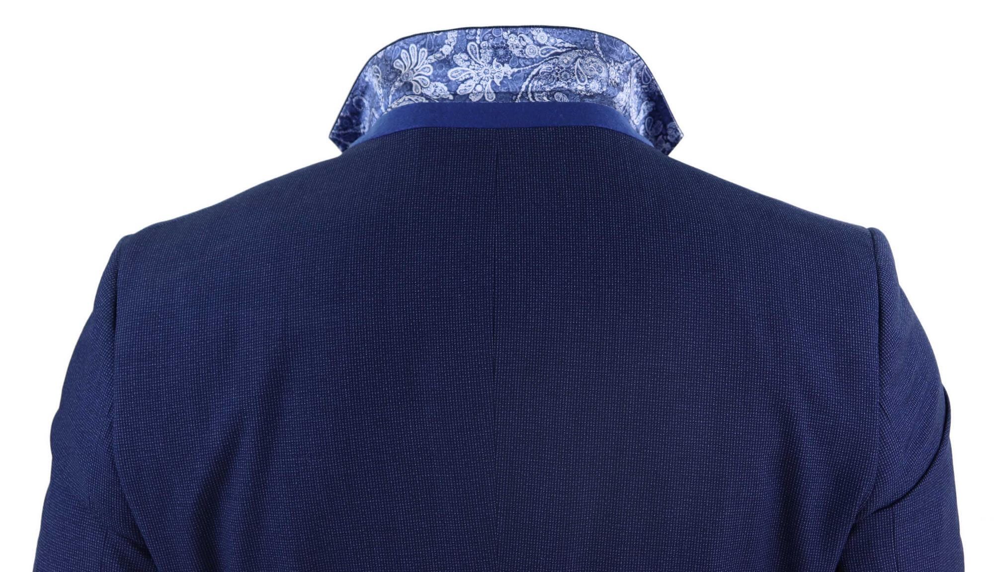 Terno de casamento masculino azul-marinho de 3 peças