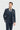 Blazer masculino xadrez azul-marinho com corte ajustado