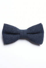 Gravata borboleta dupla azul-marinho masculina