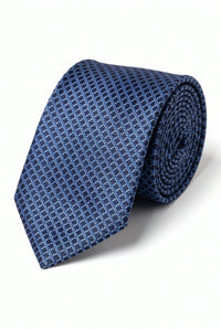Gravata masculina azul-marinho texturizada
