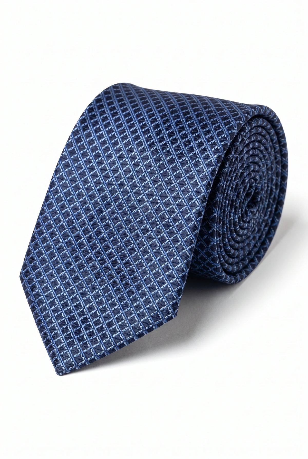 Gravata masculina azul-marinho texturizada
