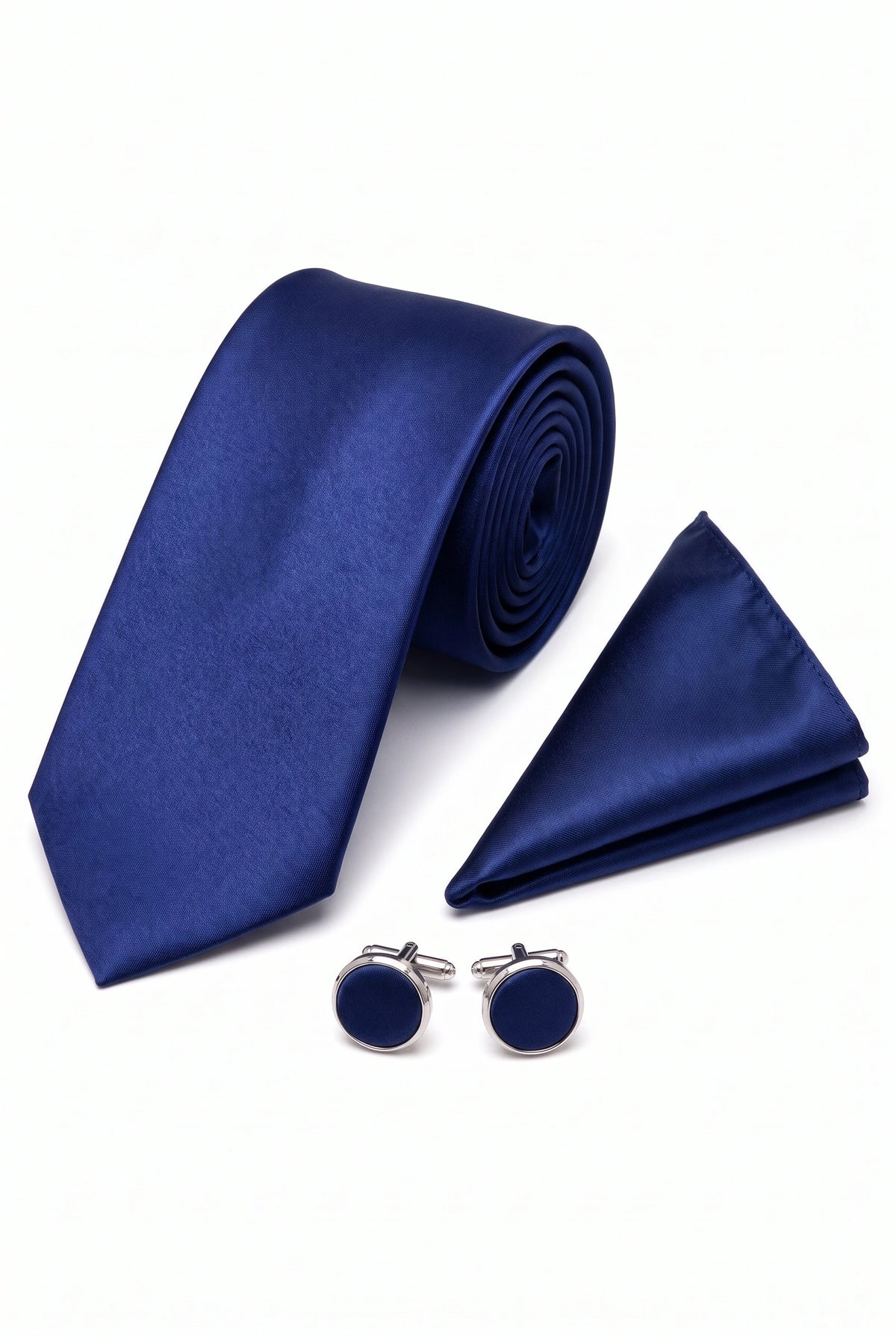 Conjunto de gravata azul marinho masculina