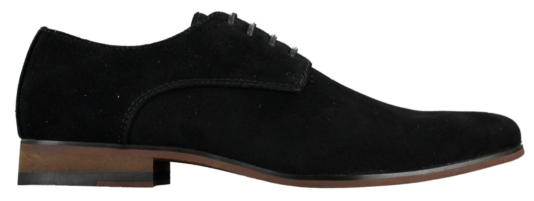 Sapatos masculinos casuais elegantes em camurça nobuck, nas cores azul marinho, marrom e preto.