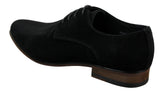 Sapatos masculinos casuais elegantes em camurça nobuck, nas cores azul marinho, marrom e preto.