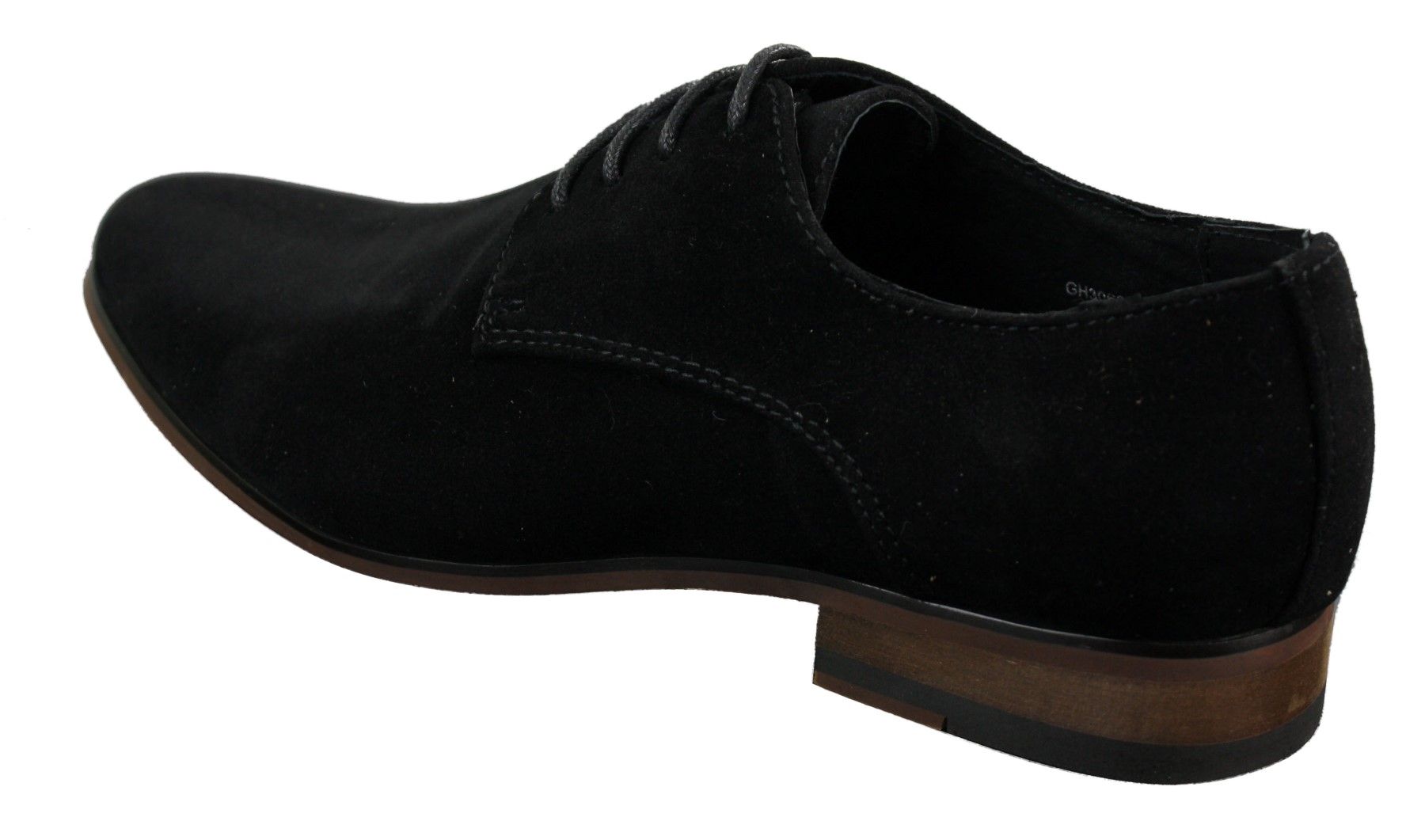 Sapatos masculinos casuais elegantes em camurça nobuck, nas cores azul marinho, marrom e preto.