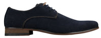 Sapatos masculinos casuais elegantes em camurça nobuck, nas cores azul marinho, marrom e preto.