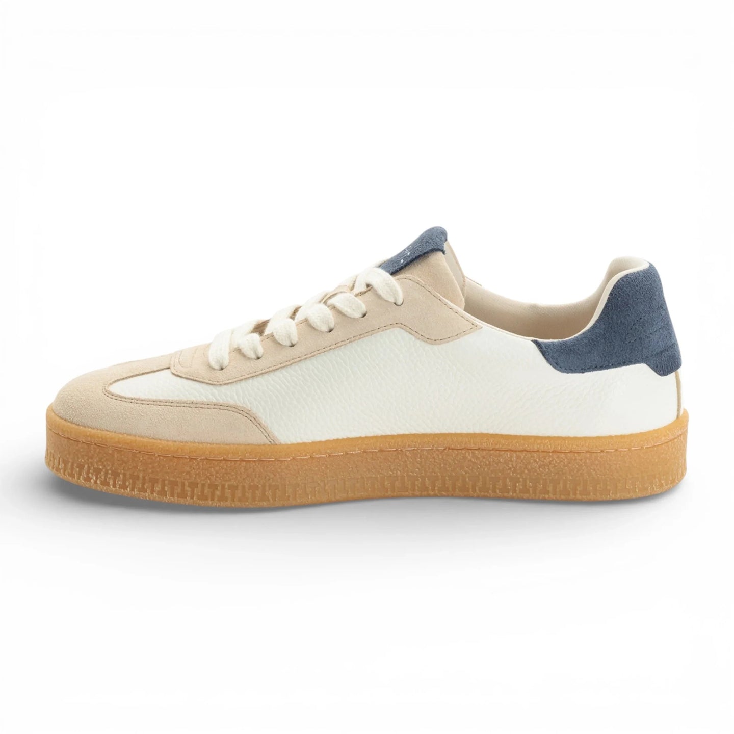 Tênis masculino Off White de couro com listra vermelha