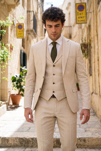 Gravata masculina de malha verde-oliva