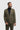 Blazer masculino em tweed verde-oliva com padrão espinha de peixe