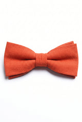 Gravata borboleta dupla laranja masculina