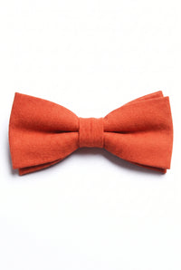 Gravata borboleta dupla laranja masculina