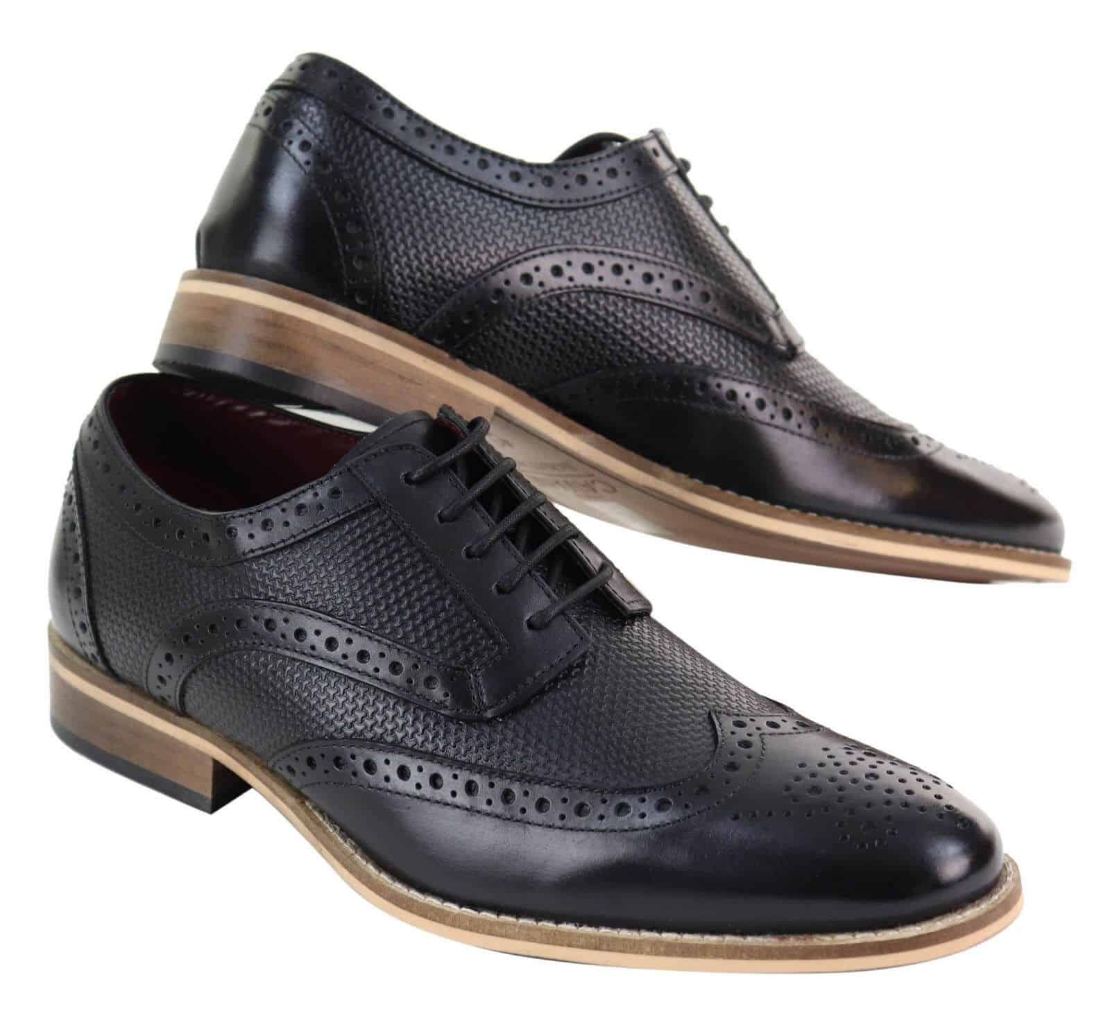 Sapatos Oxford masculinos com estampa moderna