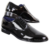 Sapatos sociais masculinos de verniz brilhante