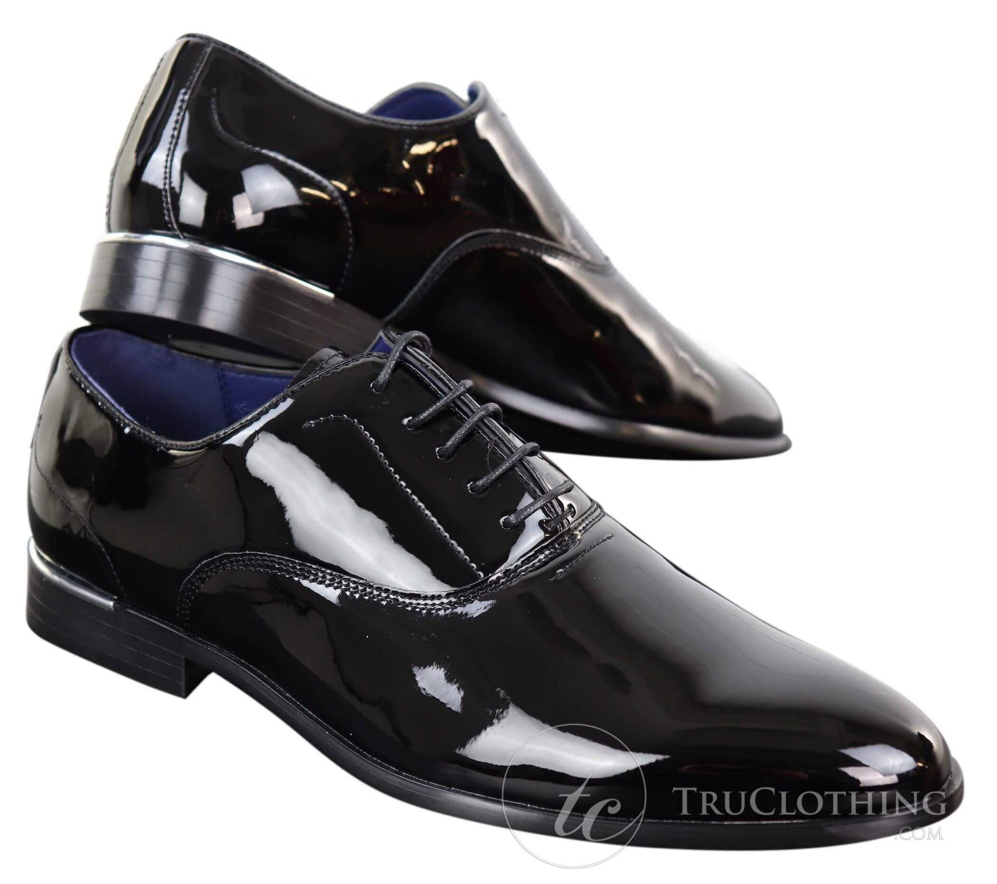 Sapatos sociais masculinos de verniz brilhante