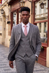 Gravata masculina rosa de tricô