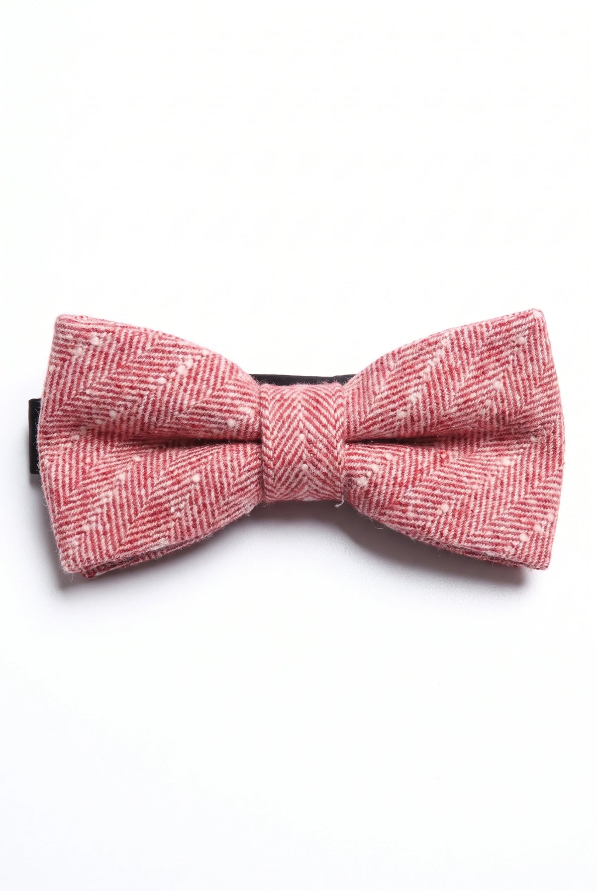 Gravata borboleta masculina rosa de tweed